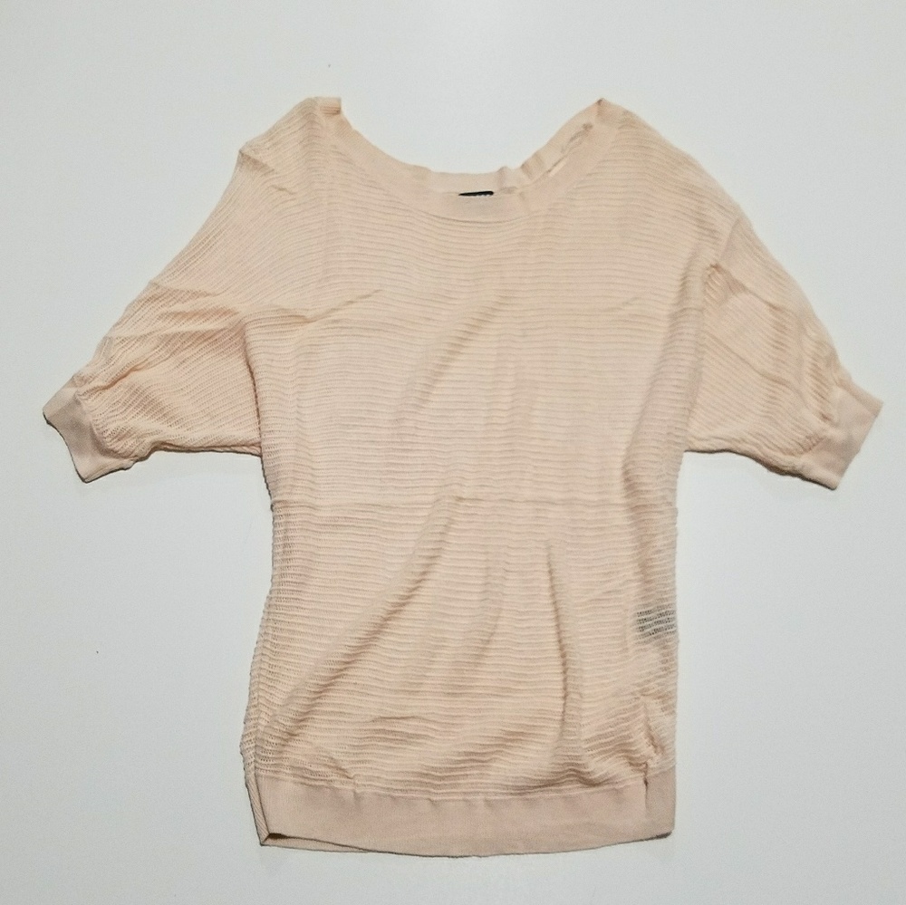 Express blush mesh blouse